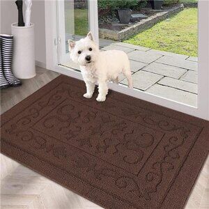 Indoor Door Mat Front Door Mat Indoor Rugs for Entryway - 24" x 36", Coffee